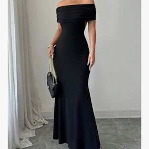 Elegant Black Off-Shoulder Dress